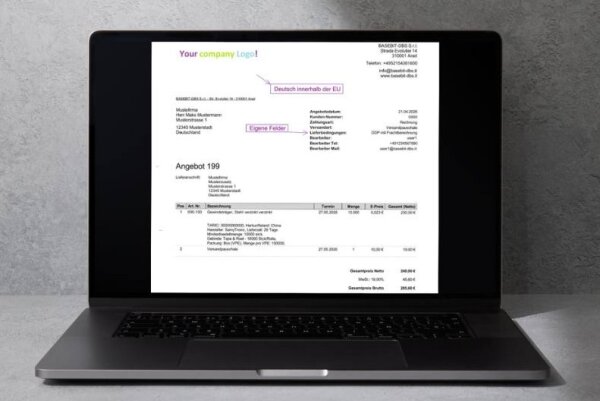 Angebot Druckvorlage (Preis-100 Stück) in deutsch und englisch - JTL WAWI ab 2.0.0