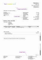 Delivery note print template in German and English - from JTL-Wawi 2.0.0