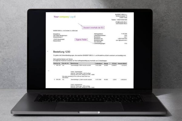Lieferantenbestellung Druckvorlage (Preis pro Stück) in Deutsch und Englisch - JTL WAWI ab 2.0.0